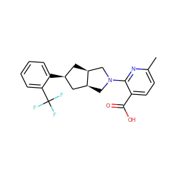 Cc1ccc(C(=O)O)c(N2C[C@H]3C[C@@H](c4ccccc4C(F)(F)F)C[C@H]3C2)n1 ZINC000473113380