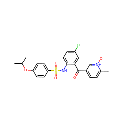 Cc1ccc(C(=O)c2cc(Cl)ccc2NS(=O)(=O)c2ccc(OC(C)C)cc2)c[n+]1[O-] ZINC000113624341