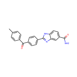 Cc1ccc(C(=O)c2ccc(-c3nc4cc(C(N)=O)ccc4[nH]3)cc2)cc1 ZINC000116021106