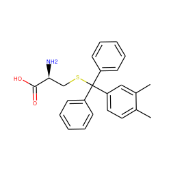 Cc1ccc(C(SC[C@H](N)C(=O)O)(c2ccccc2)c2ccccc2)cc1C ZINC000095584434