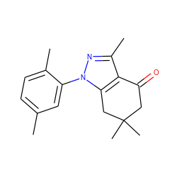 Cc1ccc(C)c(-n2nc(C)c3c2CC(C)(C)CC3=O)c1 ZINC000299824257