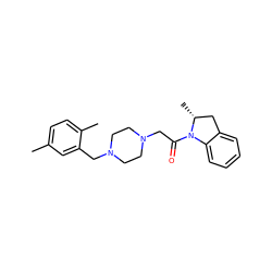 Cc1ccc(C)c(CN2CCN(CC(=O)N3c4ccccc4C[C@H]3C)CC2)c1 ZINC000022941480