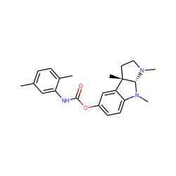 Cc1ccc(C)c(NC(=O)Oc2ccc3c(c2)[C@]2(C)CCN(C)[C@@H]2N3C)c1 ZINC000013470192