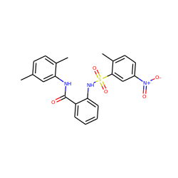 Cc1ccc(C)c(NC(=O)c2ccccc2NS(=O)(=O)c2cc([N+](=O)[O-])ccc2C)c1 ZINC000008682406