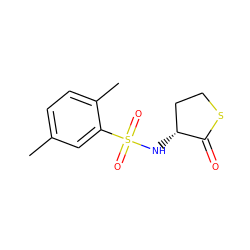 Cc1ccc(C)c(S(=O)(=O)N[C@@H]2CCSC2=O)c1 ZINC000007986352