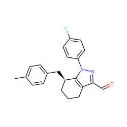 Cc1ccc(C[C@@H]2CCCc3c(C=O)nn(-c4ccc(F)cc4)c32)cc1 ZINC000026569143