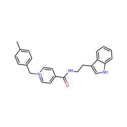 Cc1ccc(C[n+]2ccc(C(=O)NCCc3c[nH]c4ccccc34)cc2)cc1 ZINC000473160640