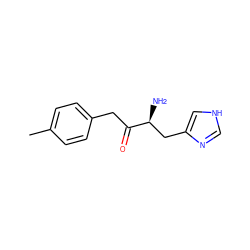 Cc1ccc(CC(=O)[C@@H](N)Cc2c[nH]cn2)cc1 ZINC000028647720