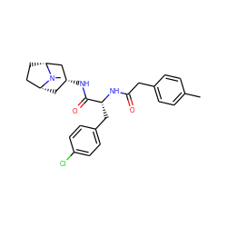 Cc1ccc(CC(=O)N[C@H](Cc2ccc(Cl)cc2)C(=O)N[C@@H]2C[C@@H]3CC[C@H](C2)N3C)cc1 ZINC000101641434