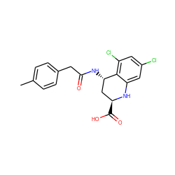 Cc1ccc(CC(=O)N[C@H]2C[C@H](C(=O)O)Nc3cc(Cl)cc(Cl)c32)cc1 ZINC000013455277