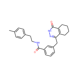 Cc1ccc(CCNC(=O)c2cccc(Cc3n[nH]c(=O)c4c3CCCC4)c2)cc1 ZINC000167833817