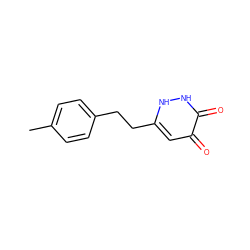 Cc1ccc(CCc2cc(=O)c(=O)[nH][nH]2)cc1 ZINC000205884459