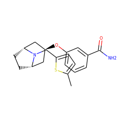 Cc1ccc(CN2[C@H]3CC[C@@H]2C[C@@H](Oc2cccc(C(N)=O)c2)C3)s1 ZINC000101366338