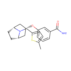 Cc1ccc(CN2[C@H]3CC[C@@H]2C[C@H](Oc2cccc(C(N)=O)c2)C3)s1 ZINC000101363709