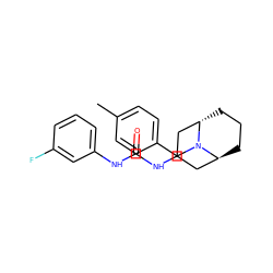 Cc1ccc(CN2[C@H]3CCC[C@H]2CC(NC(=O)Nc2cccc(F)c2)C3)cc1 ZINC000001370614