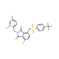 Cc1ccc(CN2C(=O)c3c(Cl)ccc(NS(=O)(=O)c4ccc(C(C)(C)C)cc4)c3C2=O)[n+]([O-])c1 ZINC000653843958