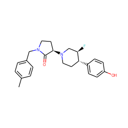 Cc1ccc(CN2CC[C@@H](N3CC[C@@H](c4ccc(O)cc4)[C@H](F)C3)C2=O)cc1 ZINC001772620544