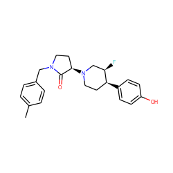 Cc1ccc(CN2CC[C@@H](N3CC[C@H](c4ccc(O)cc4)[C@H](F)C3)C2=O)cc1 ZINC001772606622