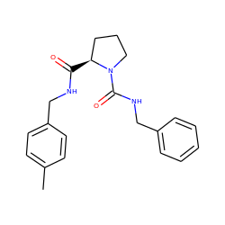 Cc1ccc(CNC(=O)[C@H]2CCCN2C(=O)NCc2ccccc2)cc1 ZINC000001379676