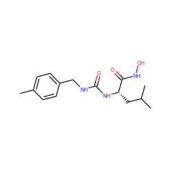 Cc1ccc(CNC(=O)N[C@@H](CC(C)C)C(=O)NO)cc1 ZINC000095562689