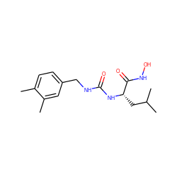 Cc1ccc(CNC(=O)N[C@@H](CC(C)C)C(=O)NO)cc1C ZINC000653795267