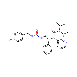 Cc1ccc(CNC(=O)NC[C@@H](c2ccccc2)[C@H](C(=O)N(C(C)C)C(C)C)c2cccnc2)cc1 ZINC000034986816