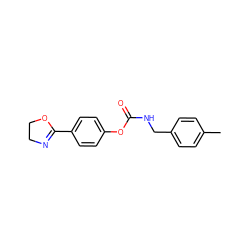 Cc1ccc(CNC(=O)Oc2ccc(C3=NCCO3)cc2)cc1 ZINC000043076406