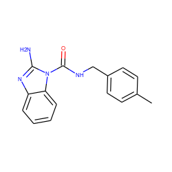 Cc1ccc(CNC(=O)n2c(N)nc3ccccc32)cc1 ZINC001772648925