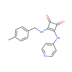 Cc1ccc(CNc2c(Nc3ccncc3)c(=O)c2=O)cc1 ZINC000103015301