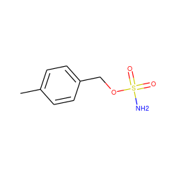 Cc1ccc(COS(N)(=O)=O)cc1 ZINC000013530382