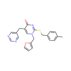 Cc1ccc(CSc2nc(=O)c(Cc3cncnc3)cn2Cc2ccco2)cc1 ZINC000026575125