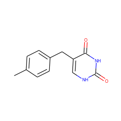 Cc1ccc(Cc2c[nH]c(=O)[nH]c2=O)cc1 ZINC000013743509