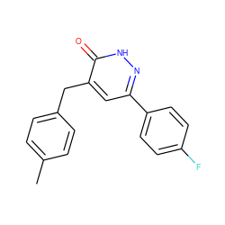 Cc1ccc(Cc2cc(-c3ccc(F)cc3)n[nH]c2=O)cc1 ZINC000013657766