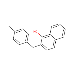 Cc1ccc(Cc2ccc3ccccc3c2O)cc1 ZINC000027195984