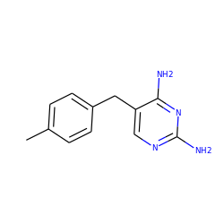 Cc1ccc(Cc2cnc(N)nc2N)cc1 ZINC000013726705