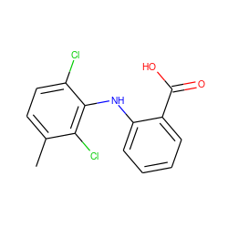 Cc1ccc(Cl)c(Nc2ccccc2C(=O)O)c1Cl ZINC000000001655