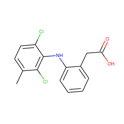 Cc1ccc(Cl)c(Nc2ccccc2CC(=O)O)c1Cl ZINC000026400006