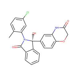 Cc1ccc(Cl)cc1N1C(=O)c2ccccc2[C@]1(O)c1ccc2c(c1)NC(=O)CO2 ZINC000035901762