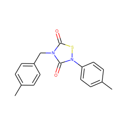 Cc1ccc(Cn2c(=O)sn(-c3ccc(C)cc3)c2=O)cc1 ZINC000084713705