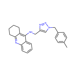 Cc1ccc(Cn2cc(CNc3c4c(nc5ccccc35)CCCC4)nn2)cc1 ZINC001772642842