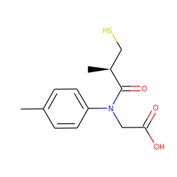 Cc1ccc(N(CC(=O)O)C(=O)[C@@H](C)CS)cc1 ZINC000027721564