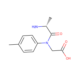 Cc1ccc(N(CC(=O)O)C(=O)[C@@H](C)N)cc1 ZINC000013599898