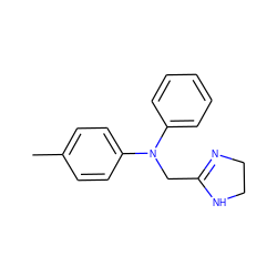 Cc1ccc(N(CC2=NCCN2)c2ccccc2)cc1 ZINC000029473321