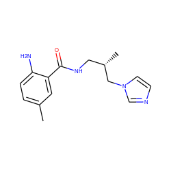 Cc1ccc(N)c(C(=O)NC[C@H](C)Cn2ccnc2)c1 ZINC000026376776