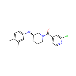 Cc1ccc(N[C@@H]2CCCN(C(=O)c3ccnc(Cl)c3)C2)cc1C ZINC000011668139