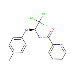 Cc1ccc(N[C@H](NC(=O)c2ccccn2)C(Cl)(Cl)Cl)cc1 ZINC000000836832