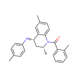 Cc1ccc(N[C@H]2C[C@@H](C)N(C(=O)c3ccccc3C)c3ccc(C)cc32)cc1 ZINC000013490219