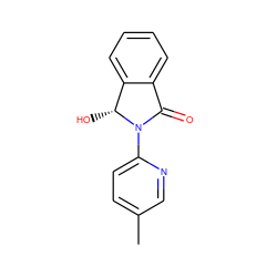 Cc1ccc(N2C(=O)c3ccccc3[C@H]2O)nc1 ZINC000004915591