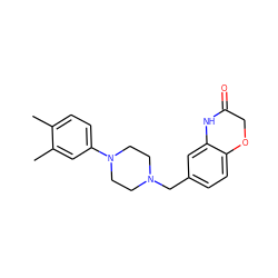 Cc1ccc(N2CCN(Cc3ccc4c(c3)NC(=O)CO4)CC2)cc1C ZINC000000578176