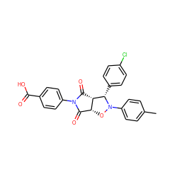 Cc1ccc(N2O[C@@H]3C(=O)N(c4ccc(C(=O)O)cc4)C(=O)[C@@H]3[C@@H]2c2ccc(Cl)cc2)cc1 ZINC000084671629